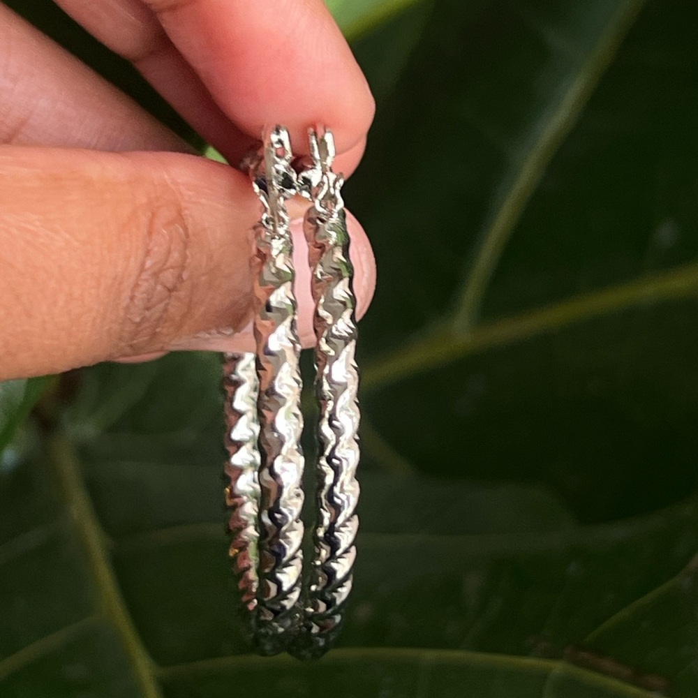 Small Silver Hoop Earrings